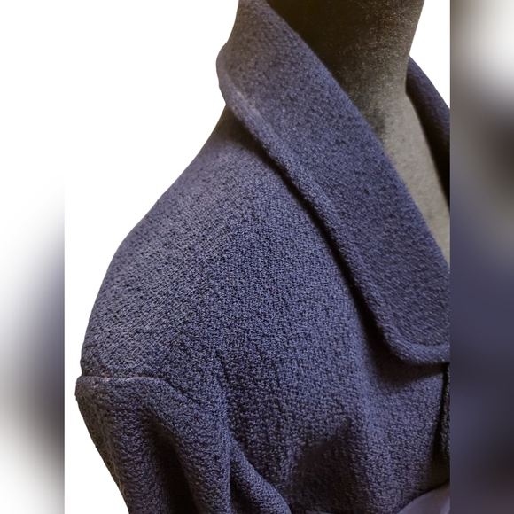 Saint John Dark Blue Sweater / Jacket With Gold Buttons - Picture 4 of 8